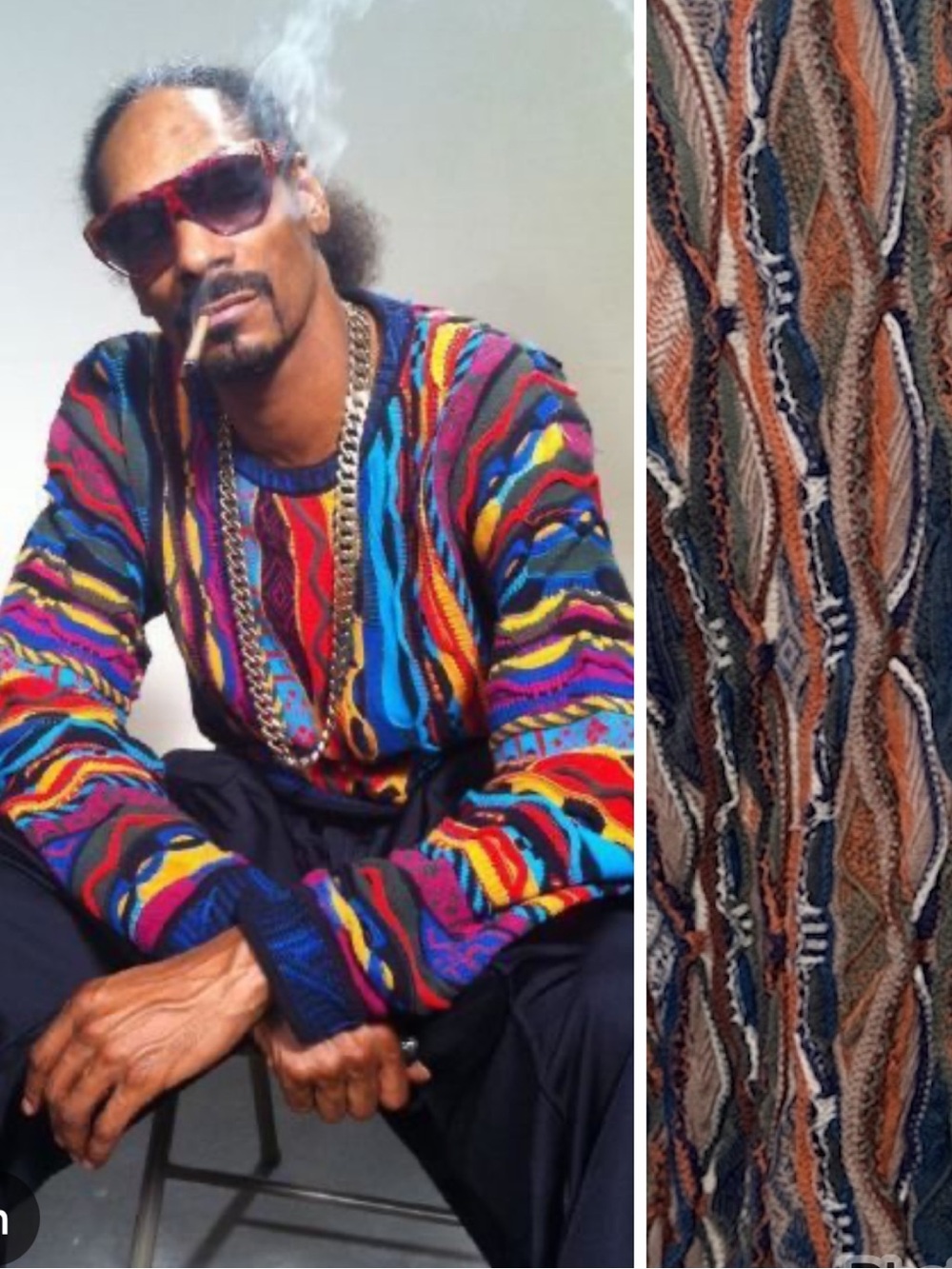 COOGI Vintage 90's 3-D Cotton Sweater Large